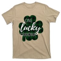 One Lucky Grandma Plaid Shamrock St Patricks Day Granny T-Shirt