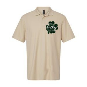 One Lucky Grandma Plaid Shamrock St Patricks Day Granny Softstyle Adult Sport Polo