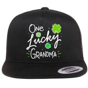 One Lucky Grandma St Patrick's Day Flat Bill Trucker Hat