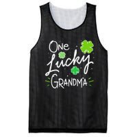 One Lucky Grandma St Patrick's Day Mesh Reversible Basketball Jersey Tank