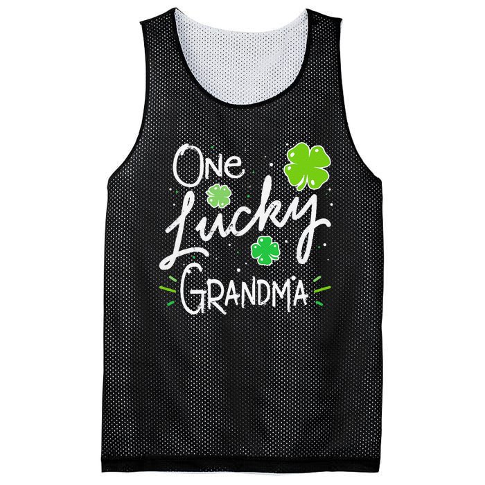 One Lucky Grandma St Patrick's Day Mesh Reversible Basketball Jersey Tank