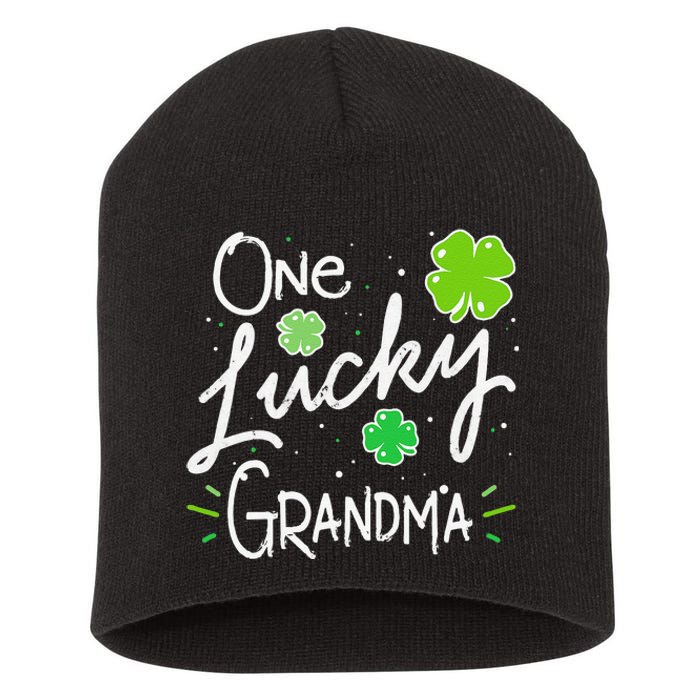 One Lucky Grandma St Patrick's Day Short Acrylic Beanie