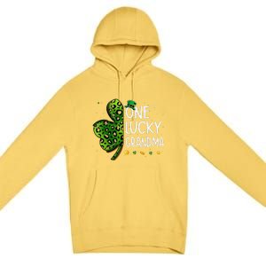 One Lucky Grandma Irish Shamrock St Patricks Day Fun Family Premium Pullover Hoodie