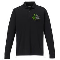 One Lucky Grandma Irish Shamrock St Patricks Day Fun Family Performance Long Sleeve Polo