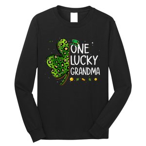 One Lucky Grandma Irish Shamrock St Patricks Day Fun Family Long Sleeve Shirt