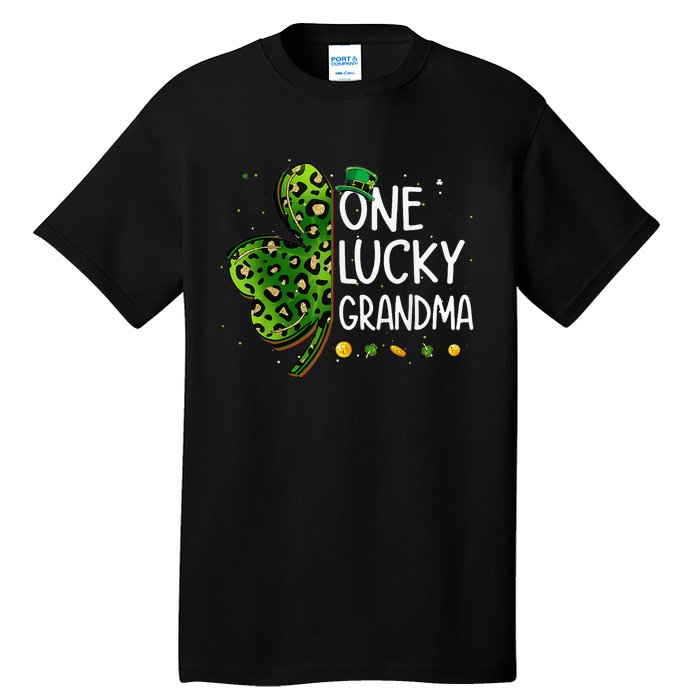 One Lucky Grandma Irish Shamrock St Patricks Day Fun Family Tall T-Shirt