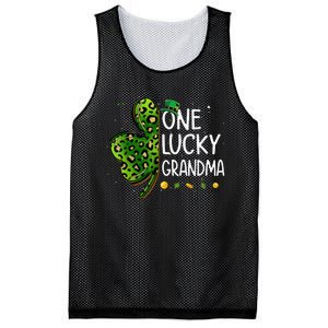 One Lucky Grandma Irish Shamrock St Patricks Day Fun Family Mesh Reversible Basketball Jersey Tank