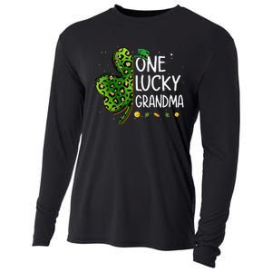 One Lucky Grandma Irish Shamrock St Patricks Day Fun Family Cooling Performance Long Sleeve Crew