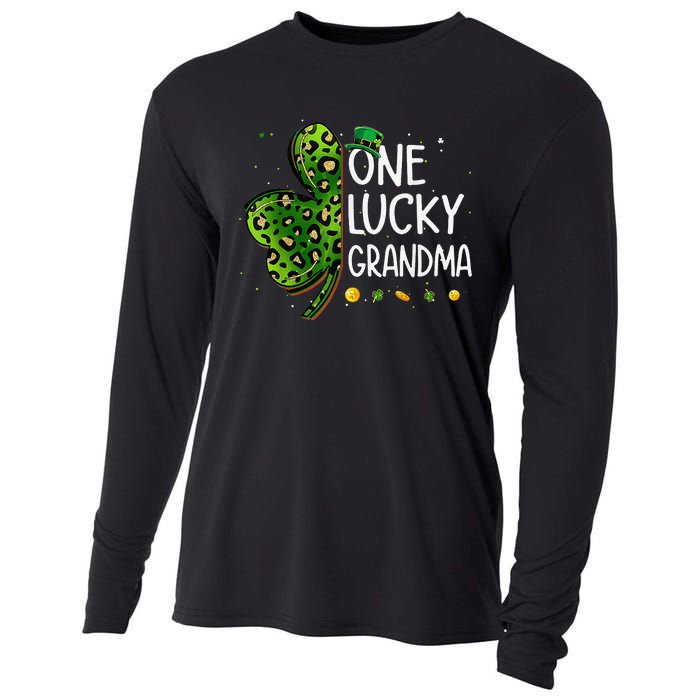 One Lucky Grandma Irish Shamrock St Patricks Day Fun Family Cooling Performance Long Sleeve Crew