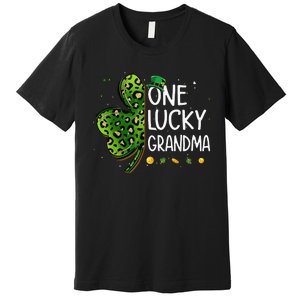 One Lucky Grandma Irish Shamrock St Patricks Day Fun Family Premium T-Shirt