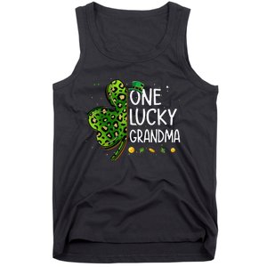 One Lucky Grandma Irish Shamrock St Patricks Day Fun Family Tank Top