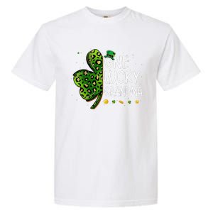 One Lucky Grandma Irish Shamrock St Patricks Day Fun Family Garment-Dyed Heavyweight T-Shirt