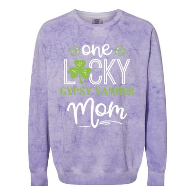 One Lucky Gypsy Vanner Horse Mom Irish Horseback Riding Gift Colorblast Crewneck Sweatshirt