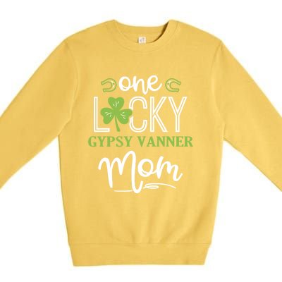 One Lucky Gypsy Vanner Horse Mom Irish Horseback Riding Gift Premium Crewneck Sweatshirt