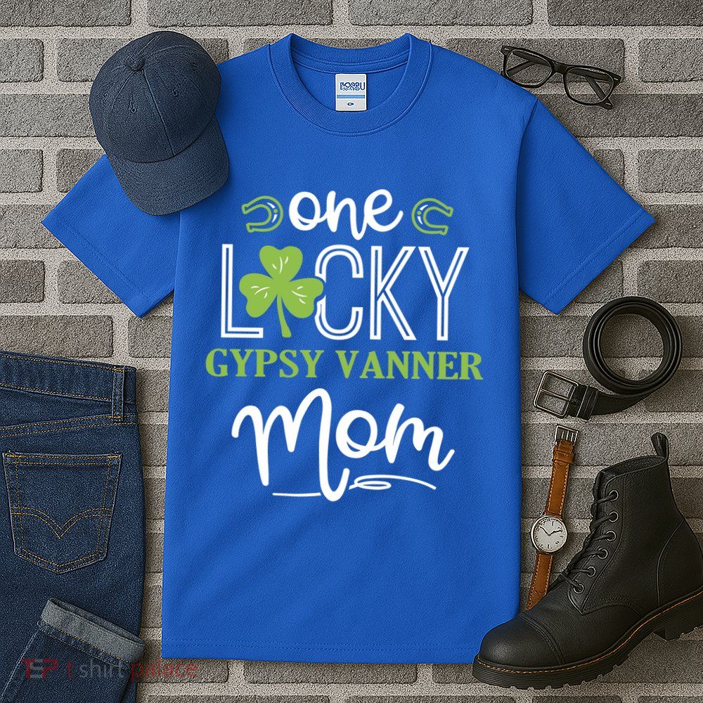 One Lucky Gypsy Vanner Horse Mom Irish Horseback Riding Gift Tall T-Shirt