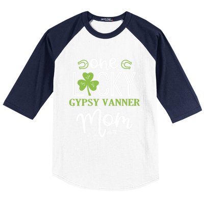 One Lucky Gypsy Vanner Horse Mom Irish Horseback Riding Gift Baseball Sleeve Shirt