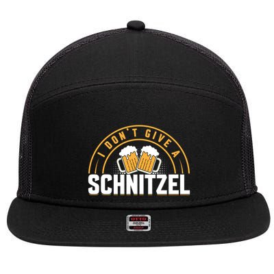 Oktoberfest LetS Get Schnitzel Faced Graphic 7 Panel Mesh Trucker Snapback Hat