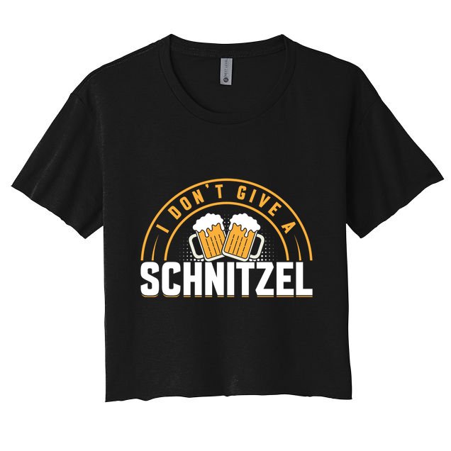 Oktoberfest LetS Get Schnitzel Faced Graphic Crop Top
