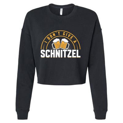Oktoberfest LetS Get Schnitzel Faced Graphic Cropped Pullover Crew