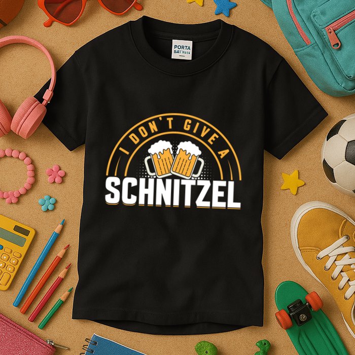 Oktoberfest LetS Get Schnitzel Faced Graphic Kids T-Shirt