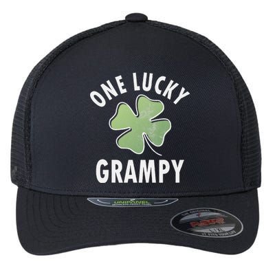 One Lucky Grampy Funny Saint Patricks Day Gift Flexfit Unipanel Trucker Cap