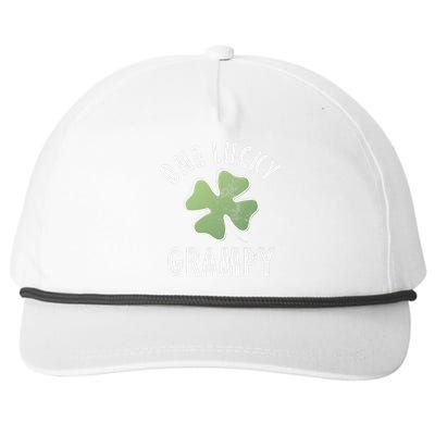 One Lucky Grampy Funny Saint Patricks Day Gift Snapback Five-Panel Rope Hat