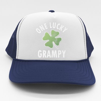 One Lucky Grampy Funny Saint Patricks Day Gift Trucker Hat