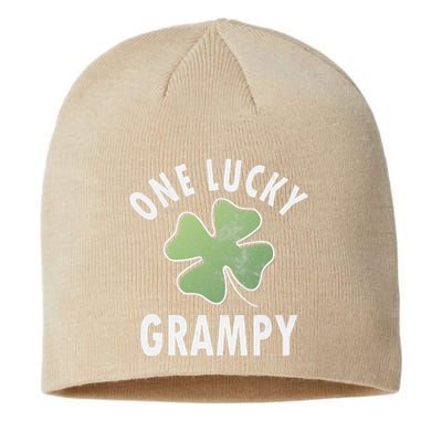 One Lucky Grampy Funny Saint Patricks Day Gift Sustainable Beanie