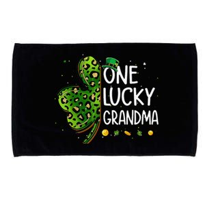 One Lucky Grandma Irish Shamrock St Patricks Day Microfiber Hand Towel