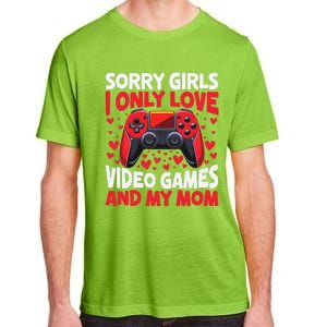 Only Love Game And My Mom Valentines Day Video Games Adult ChromaSoft Performance T-Shirt