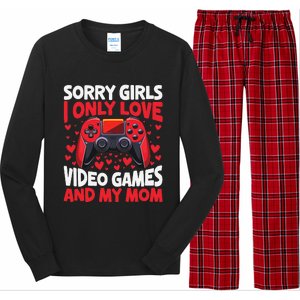 Only Love Game And My Mom Valentines Day Video Games Long Sleeve Pajama Set