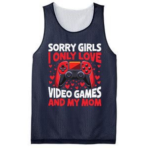 Only Love Game And My Mom Valentines Day Video Games Mesh Reversible Basketball Jersey Tank