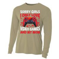 Only Love Game And My Mom Valentines Day Video Games Cooling Performance Long Sleeve Crew