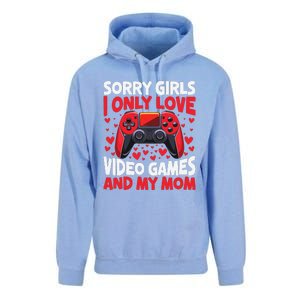 Only Love Game And My Mom Valentines Day Video Games Unisex Surf Hoodie