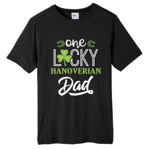 One Lucky Hanoverian Horse Dad Irish Horseback Riding Gift Tall Fusion ChromaSoft Performance T-Shirt