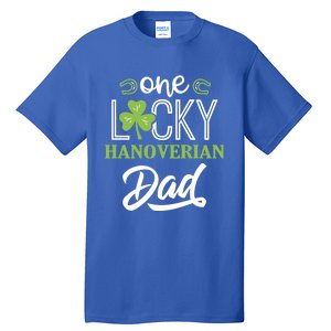 One Lucky Hanoverian Horse Dad Irish Horseback Riding Gift Tall T-Shirt