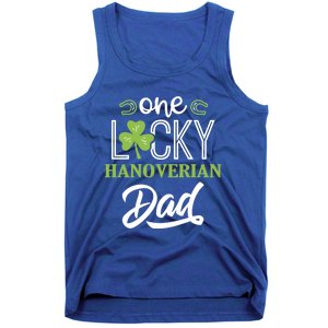 One Lucky Hanoverian Horse Dad Irish Horseback Riding Gift Tank Top