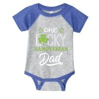 One Lucky Hanoverian Horse Dad Irish Horseback Riding Gift Infant Baby Jersey Bodysuit