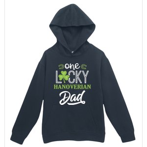 One Lucky Hanoverian Horse Dad Irish Horseback Riding Gift Urban Pullover Hoodie