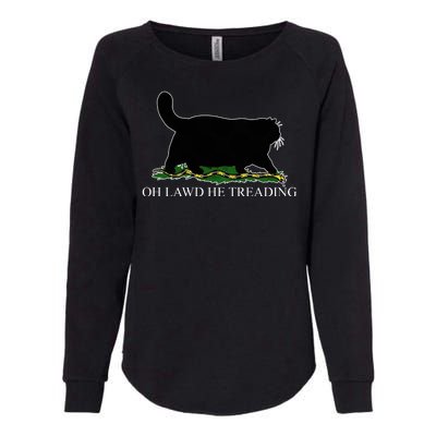 Oh Lawd He Treading Womens California Wash Sweatshirt