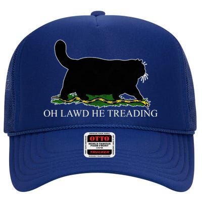 Oh Lawd He Treading High Crown Mesh Back Trucker Hat