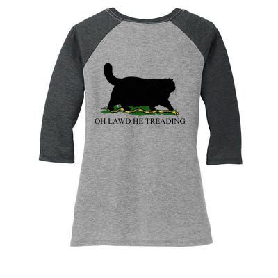 Oh Lawd He Treading Women's Tri-Blend 3/4-Sleeve Raglan Shirt