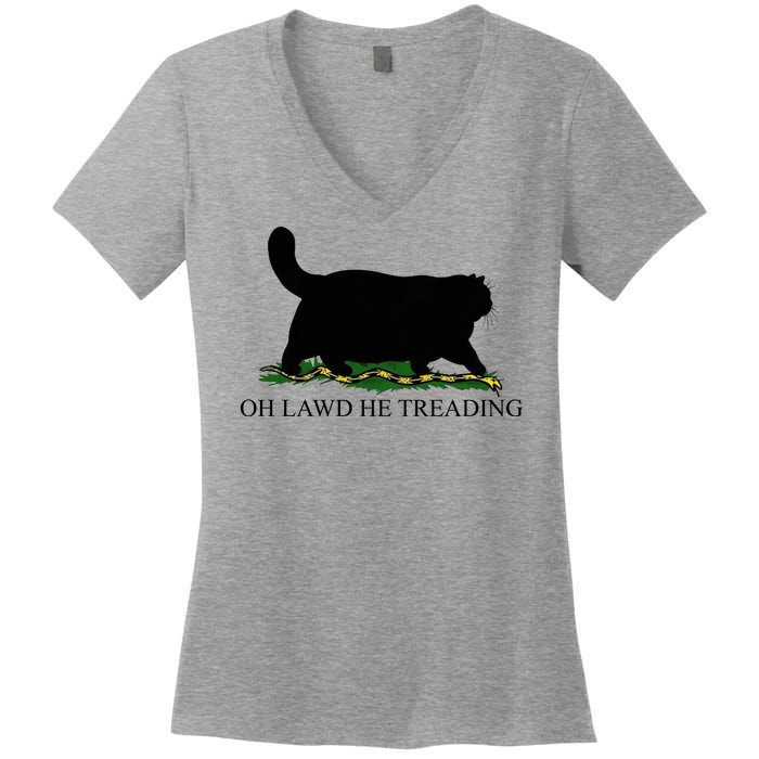 Oh Lawd He Treading Women's V-Neck T-Shirt