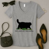 Oh Lawd He Treading Women's V-Neck T-Shirt