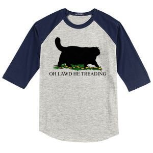 Oh Lawd He Treading Kids Colorblock Raglan Jersey