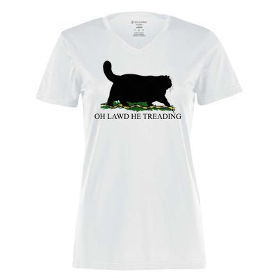 Oh Lawd He Treading Women's Momentum V-Neck T-Shirt