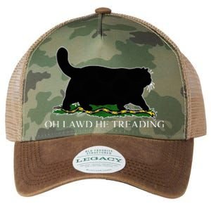 Oh Lawd He Treading Funny Cat Snake Legacy Tie Dye Trucker Hat