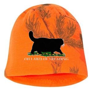 Oh Lawd He Treading Funny Cat Snake Kati - Camo Knit Beanie