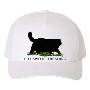 Oh Lawd He Treading Funny Cat Snake Yupoong Adult 5-Panel Trucker Hat