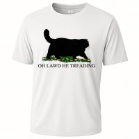 Oh Lawd He Treading Funny Cat Snake Performance Shirt